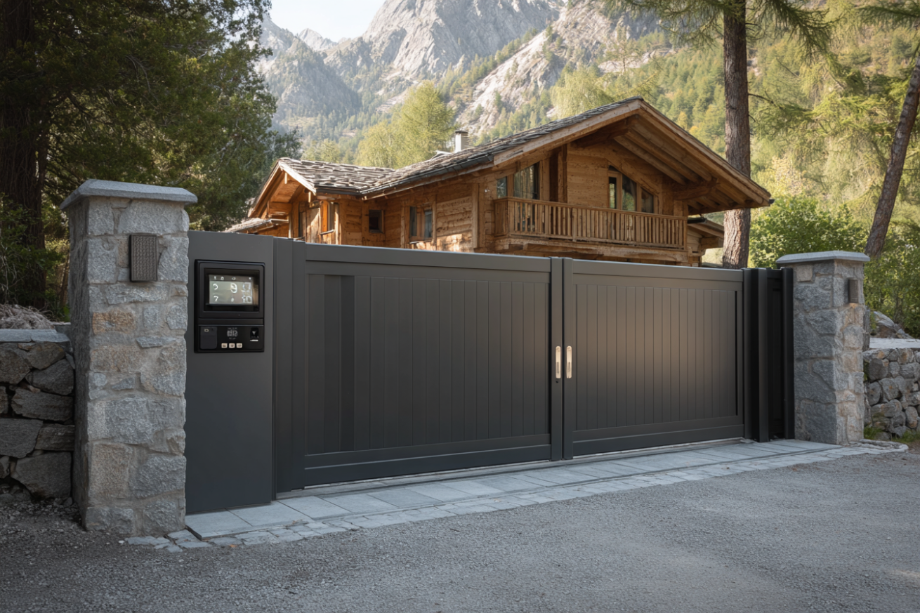 Portail bois automatique